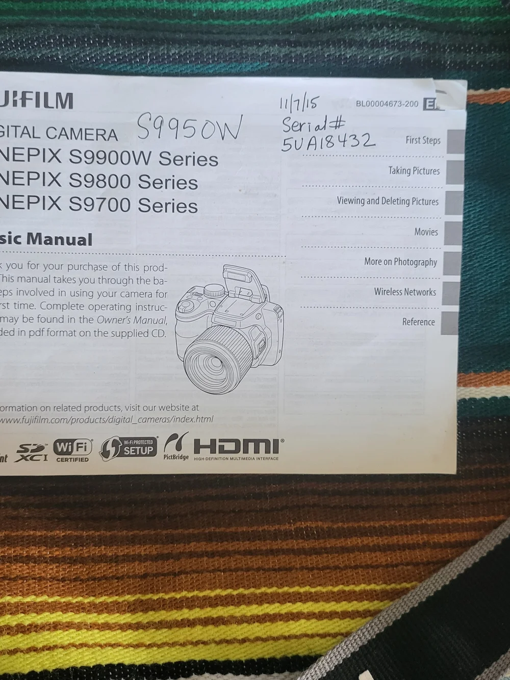 Fujifilm FinePix S9950W White Digital Camera 50x Zoom Complete Box Set